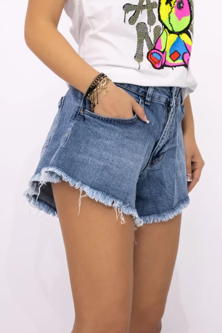 Blugi Scurti Dama SH108-34 Albastru » meishop.life