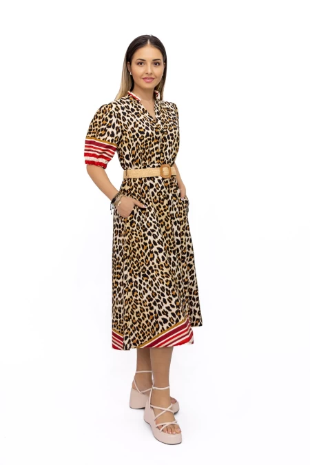 Rochie Dama H1985-C12 Leopard » meishop.life