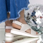 Sandale Dama cu Talpa Joasa 3GZ26 Gri » meishop.life