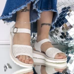 Sandale Dama cu Talpa Joasa 3GZ27 Gri » meishop.life