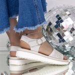 Sandale Dama cu Talpa Joasa 3GZ27 Gri » meishop.life