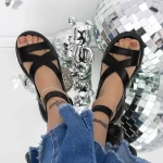 Sandale Dama cu Platforma 3GZ73 Negru » meishop.life