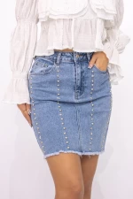 Fusta Denim Y138 Albastru » meishop.life