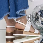Sandale Dama cu Talpa Joasa 3GZ31 Alb » meishop.life