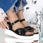 Sandale Dama cu Platforma 3GZ33 Negru » meishop.life
