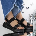 Sandale Dama cu Platforma 3GZ75 Negru » meishop.life
