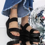 Sandale Dama cu Platforma 3GZ75 Negru » meishop.life