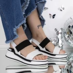 Sandale Dama cu Platforma 3GZ75 Alb » meishop.life