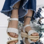Sandale Dama cu Talpa Joasa 3GZ28 Gri » meishop.life
