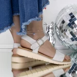 Sandale Dama cu Talpa Joasa 3GZ28 Gri » meishop.life