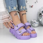 Sandale Dama cu Platforma 3HXS61 Mov » meishop.life