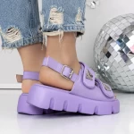Sandale Dama cu Platforma 3HXS61 Mov » meishop.life
