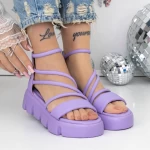 Sandale Dama cu Platforma 3HXS62 Mov » meishop.life