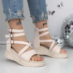 Sandale Dama cu Platforma 3H20 Bej » meishop.life