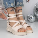 Sandale Dama cu Platforma 3H20 Bej » meishop.life