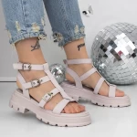 Sandale Dama cu Talpa Joasa 3HXS51 Roz » meishop.life