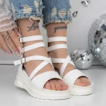 Sandale Dama cu Platforma 3H20 Alb » meishop.life