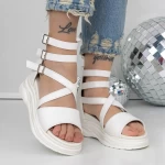 Sandale Dama cu Platforma 3H20 Alb » meishop.life