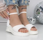 Sandale Dama cu Platforma 3H21 Alb » meishop.life