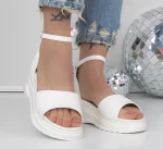 Sandale Dama cu Platforma 3H21 Alb » meishop.life