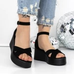 Sandale Dama cu Platforma 3Y12 Negru » meishop.life