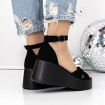 Sandale Dama cu Platforma 3Y12 Negru » meishop.life