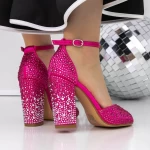 Sandale Dama cu Toc 3XKK151 Rose » meishop.life