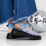 Sandale Dama cu Talpa Joasa 3HXS52 Albastru » meishop.life