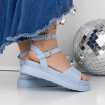 Sandale Dama cu Talpa Joasa 3HXS56 Albastru » meishop.life