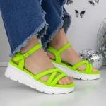 Sandale Dama cu Talpa Joasa 3HXS58 Galben » meishop.life