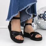 Sandale Dama cu Platforma 3GZ56 Negru » meishop.life