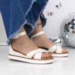 Sandale Dama cu Platforma 3GZ56 Alb » meishop.life