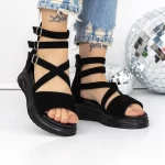Sandale Dama cu Platforma 3H20 Negru » meishop.life