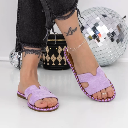 Papuci Dama cu Talpa Joasa 3BL3 Mov » meishop.life