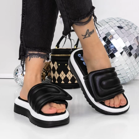 Papuci Dama cu Talpa Joasa 3GH22 Negru » meishop.life