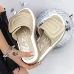 Papuci Dama cu Talpa Joasa 3GH22 Crem » meishop.life