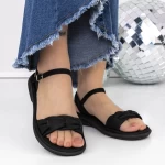 Sandale Dama cu Talpa Joasa 3GZ59 Negru » meishop.life