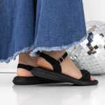 Sandale Dama cu Talpa Joasa 3GZ59 Negru » meishop.life
