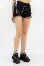 Blugi Scurti Dama SH113-2 Negru » meishop.life
