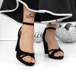 Sandale Dama cu Toc Gros si Platforma 3XKK122 Negru » meishop.life