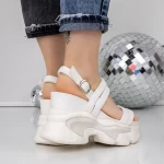 Sandale Dama cu Platforma 3WL260 Alb » meishop.life