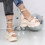 Sandale Dama cu Platforma 3WL259 Bej » meishop.life