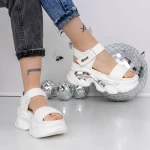 Sandale Dama cu Platforma 3WL222 Alb » meishop.life