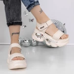 Sandale Dama cu Platforma 3WL222 Bej » meishop.life