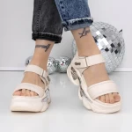 Sandale Dama cu Platforma 3WL222 Bej » meishop.life