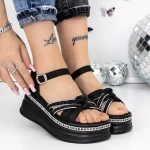 Sandale Dama cu Platforma 3WL217 Negru » meishop.life