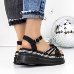 Sandale Dama cu Platforma 3WL217 Negru » meishop.life