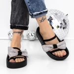 Papuci Dama cu Talpa Joasa 3JF38 Negru » meishop.life