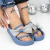 Papuci Dama cu Talpa Joasa 3JF38 Albastru | Mei