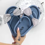 Papuci Dama cu Talpa Joasa 3JF38 Albastru » meishop.life